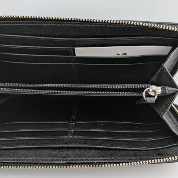 Coach Women's wallet/wristlet black leather - authentic - Picture 3 of 5